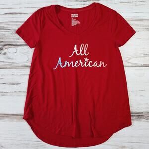All American Red Tee Shirt sz XS